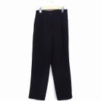  классический Elf CLASSICAL ELF центральный Press брюки распорка одноцветный простой tuck S черный чёрный /HT34 женский 