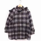  тигр nte Anson du режим 31 Sons de mode воротник-стойка пальто внешний проверка midi длина ворсистый 36 серый чай /FT1 женский 