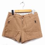  Anne ti call un dix cors брюки Short широкий шерсть . Zip fly одноцветный 38 светло-коричневый /NT1 женский 