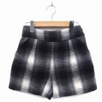  мой мед Be MY HONEY BEE брюки широкий Short tuck боковой Zip проверка S чёрный черный /NT31 женский 