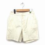  Spick &amp; Span Spick&amp;Span брюки распорка Short шерсть Zip fly полоса 38 крем /NT25 женский 
