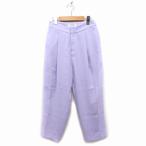 Beams laitsuBEAMS Lights tuck конические брюки одноцветный простой 38 лаванда незначительный фиолетовый /FT18 женский 