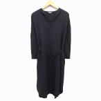  старт Dio зажим Studio Clip рубашка платье One-piece длинный лодыжка длина одноцветный no color V шея длинный рукав хлопок .M пепел /HT14 женский 