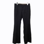  Ined INED flare pants ботинки cut Rollei z одноцветный простой шерсть шерсть 7 черный чёрный /HT25 женский 