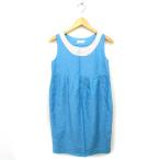  Anatelier ANATELIER flair One-piece колено длина linen. шелк . оборудование орнамент gya The - окантовка безрукавка 38 голубой /NT25