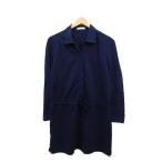  новый yo- машина NEWYORKER One-piece длинный рукав колено длина . воротник одноцветный хлопок M темно-синий темно-синий /FT24 женский 