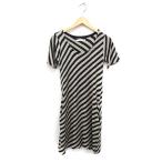 reti подставка LUKA LADY LUCK LUCA вязаный One-piece полоса рисунок короткий рукав длинный длина U шея акрил серый черный чёрный /FT3 женский 