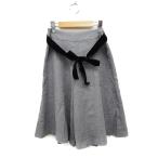  United Arrows UNITED ARROWS гаучо брюки широкий колено внизу длина лента шерсть 36 серый пепел /FT24 женский 
