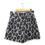  апартаменты bai грузовик zapart by lowrys вязаный брюки Short леопардовая расцветка Leopard рисунок tuck шерсть .L серый пепел /HT27 женский 