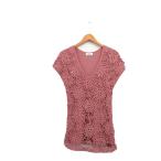  Viaggio Blu Viaggio Blu вязаный туника короткий рукав V шея украшен блестками 2 розовый /KT26 женский 