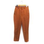  стайлинг styling/ брюки слаксы конический высокий laiz Zip fly простой 0 чай Brown /NT11 женский 