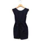  Jill bai Jill Stuart JILL by JILLSTUART. слива One-piece Mini круглый вырез одноцветный оборка хлопок M черный чёрный /FT19 женский 