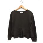  Urban Research Sunny этикетка Sonny Label тренировочный футболка длинный рукав лодка шея кромка flair одноцветный хлопок F хаки /FT28 женский 