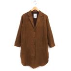  Nico and Niko and.. поддельный замша Пальто Честерфилд внешний long ground Hem разрез M чай Brown /NT31 женский 