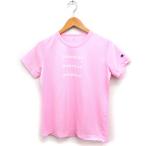  Champion CHAMPION принт футболка cut and sewn короткий рукав круглый вырез спортивная одежда L розовый /FT10 женский 