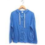 a-ruene-enRNA-N вязаный кнопка Parker одноцветный хлопок .M синий blue /FT15 женский 