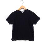 グローバルワーク GLOBAL WORK レース カットソー Tシャツ 半袖 丸首 M ブラック 黒 /FT37 レディース