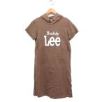 Lee LEE Buddy Logo принт Parker One-piece короткий рукав длинный одежда для беременных тренировочный M Brown чай /FT14 женский 
