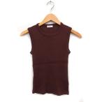 f Ray I ti-FRAY I.D ребра вязаный майка круглый вырез одноцветный хлопок хлопок F Brown чай /FT33 женский 