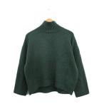 ミラオーウェン Mila Owen ニット セーター 長袖 ハイネック シンプル 0 グリーン 緑 /KT19 レディース