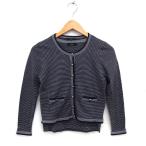  Ined INED ансамбль вязаный вязаная двойка окантовка кардиган укороченные брюки вырез лодочкой шерсть . свитер длинный рукав короткий рукав 9 серый 