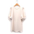  Snidel SNIDEL формальный One-piece Mini 6 минут рукав жемчуг оборудование орнамент рукав переключатель 0 слоновая кость белый /FT44 женский 