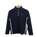  Munsingwear одежда MUNSINGWEAR внутренний стандартный товар рубашка-поло с длинным рукавом Logo Mark вышивка одежда для гольфа M темно-синий темно-синий /FT22 женский 