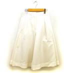  не использовался товар te молоко s Beams Demi-Luxe BEAMS с биркой tuck юбка-брюки гаучо брюки укороченные брюки Zip fly одноцветный 36