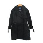  Ben плитка VENTILE тренчкот длинный ремень хлопок простой 34 черный чёрный /KT7 мужской 