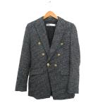 ザラ ZARA テーラードジャケット ブレザー ツイード XS ブラック 黒 /KT34 レディース