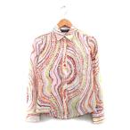ショッピングポールスミス ポールスミス ブラック レーベル Paul Smith BLACK LABEL 国内正規品 シャツ ブラウス 長袖 コットン 総柄 40 マルチカラー /KT33 レディー
