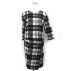  Anayi ANAYI проверка выставить верх и низ cut and sewn укороченные брюки узкая юбка колено длина передний Cross шерсть . 7 минут рукав 38 черный 