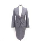 ショッピングルビー ダブルビー モガ WB MOGA セットアップ スーツ テーラード ジャケット 背抜き スカート タイト 膝下丈 36 グレー /TT レディース