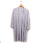 ショッピングprit プリット prit リネン ロング カーディガン ニット オープン ハイゲージ 長袖 O グレー /NT25 レディース