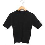 アンテプリマ ANTEPRIMA クルーネック ニット セーター ウール リブ 五分袖 F ダークカーキ /NT12 レディース