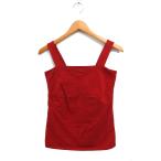  теория ryukstheory luxe топ безрукавка одноцветный хлопок хлопок 38 оттенок красного красный /FT9 женский 