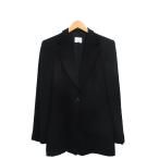 アルマーニ コレツィオーニ ARMANI COLLEZIONI 国内正規品 テーラードジャケット ブレザー 肩パッド シンプル 42 ブラック 黒 /KT20 レディ