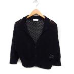  Pageboy PAGE BOY воротник имеется сетка кардиган 7 минут рукав одноцветный F черный чёрный /FT28 женский 