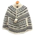  Highland HIGHLAND вязаный пончо pompon ребра fea i-ll рисунок шерсть бежевый /NT34 женский 