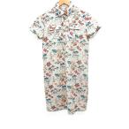  Munsingwear одежда MUNSINGWEAR × reyn spooner тропический рисунок One-piece короткий рукав колено длина короткий рукав одежда для гольфа M бежевый /FT30 женский 