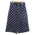 du*se-deux C точка гаучо брюки широкий linen Zip fly темно-синий темно-синий /NT15 женский 