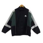 フリークスストア FREAKS STORE ×Kappa ジャケット ブルゾン スタンドカラー ジップアップ 刺繍 ロゴ 長袖 S 黒 緑 ブラック グリーン