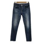 アメリカンイーグル AMERICAN EAGLE パンツ デニム ジーンズ スリム スキニー ロング ボタンフライ 青 ブルー レディース