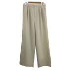  зеленый этикетка сирень расческа ng United Arrows брюки Wide Long tuck талия резина тонкий 38 бежевый женский 