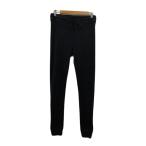 アメリカンイーグル パンツ スキニー ジョガー ロング イージー 光沢 ベロア ストレッチ ウエストゴム US M 黒 ブラック レディース