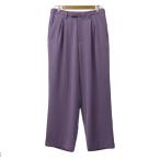  Hare HARE брюки широкий конический длинный tuck одноцветный S фиолетовый лаванда лиловый мужской 