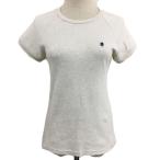 ジムフレックス Gymphlex カットソー Tシャツ プルオーバー クルーネック 刺繍 ロゴ 杢 半袖 12 白 ホワイト レディース