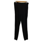 アンテプリマ ANTEPRIMA パンツ テーパード ロング 無地 ストレッチ センターシーム 38 黒 ブラック レディース
