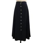 イエナ IENA スカート フレア ロング ドット 水玉 38 紺 白 ネイビー ホワイト レディース