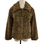  не использовался товар Majestic Legon MAJESTIC LEGON пальто с хлопком Short искусственный мех боа M чай Brown женский 